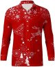 Men Casual Long Sleeve Autumn Winter Christmas 3D Printed Shirts Fashion Top Blouse Shirts Shirt Men